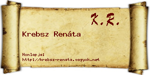 Krebsz Renáta névjegykártya